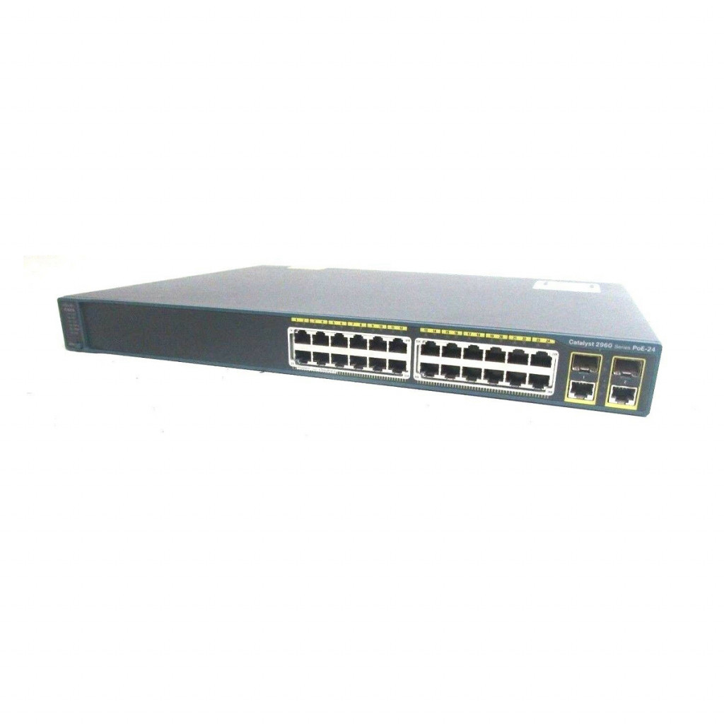 سوئیچ شبکه 26 پورت با 24 پورت PoE سیسکو مدل WS-C2960-24PC-L